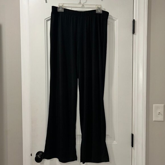 NY Collection Black Pants Women’s Size Large - Picture 1 of 5